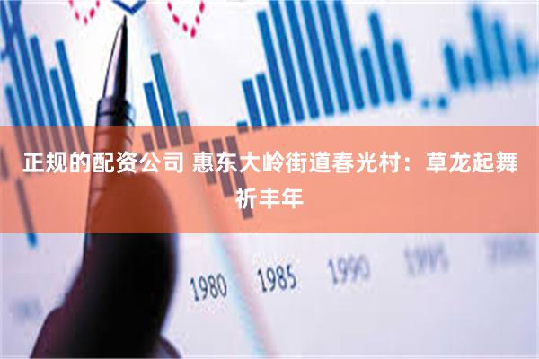 正规的配资公司 惠东大岭街道春光村：草龙起舞祈丰年