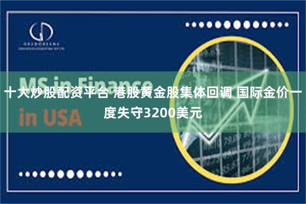 十大炒股配资平台 港股黄金股集体回调 国际金价一度失守3200美元