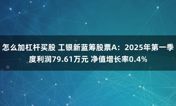 怎么加杠杆买股 工银新蓝筹股票A：2025年第一季度利润79.61万元 净值增长率0.4%