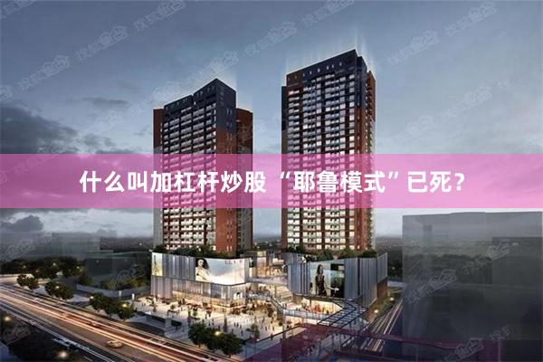 什么叫加杠杆炒股 “耶鲁模式”已死？